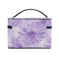 thumbnail image 4 of DIXRUYEE Train Case Cosmetics Organizer Fashion Lavender Floral Elegance Printed Size: 9x6.2x6.5 in, 4 of 5