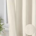 thumbnail image 6 of OVZME Extra Long Fabric Shower Curtain - 84 inch Long Waffle Weave Heavy Textured Fabric Bathroom Shower Curtain, Neutral Weighted Hotel Thick Bath Curtains, 72"Wx84"H, Cream, 6 of 7
