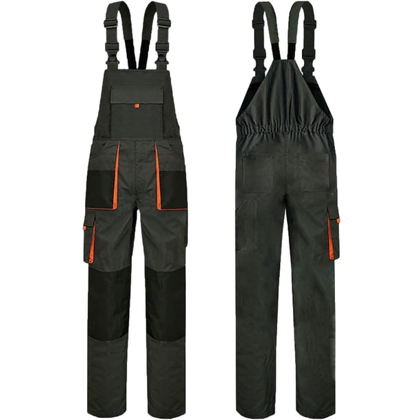 Ceisia Men's All-Season Overalls Pants - Casual Solid Gift Color Faddish Patchwork Multiple Zipper Pockets Full Length Work Tro users