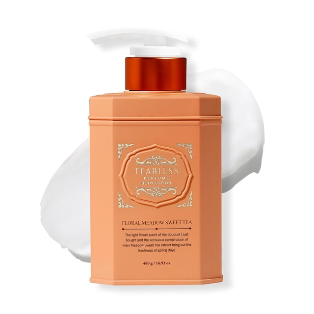 TEABLESS Floral Meadow Sweet Tea Loción corporal perfumada Loción corporal hidratante diaria para pieles secas y sensibles No grasa Envejecimiento lento Aroma de jazmín Cuidado de la piel coreano