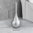 thumbnail image 6 of JKCCZLL Hideaway Toilet Brush Set, Hammered Gold | Small Bathroom Space-Saver | Anti-Splash Shield & 360° Deep Clean | Housewarming Gift for Homeowners | Rust-Proof ABS Modern Bath Accessories,Silver, 6 of 9