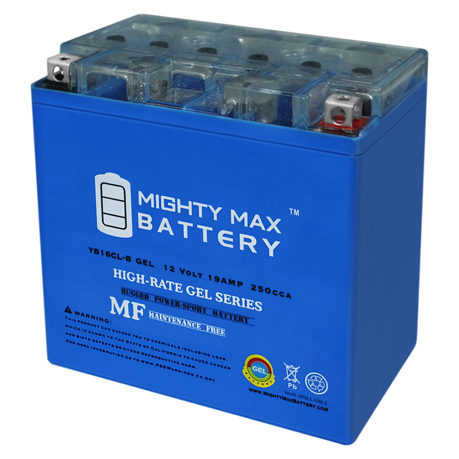 Mighty Max Battery YB16CL-B Gel 12V 19AH Battery for Yamaha All Wave Runner Models 87-08 Brand Product 