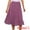 Purple, variant on DARING DIVA Women's Midi Tiered Pleated Elastic Waist A-Line Skirt XL Purple