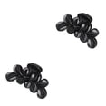 thumbnail image 2 of Qarigey Pasadores para el cabello Chica profesional Headwear Cola de caballo Abrazadera Hogar Negro Negro 2piezas Qarigey CBP263621, 2 of 6