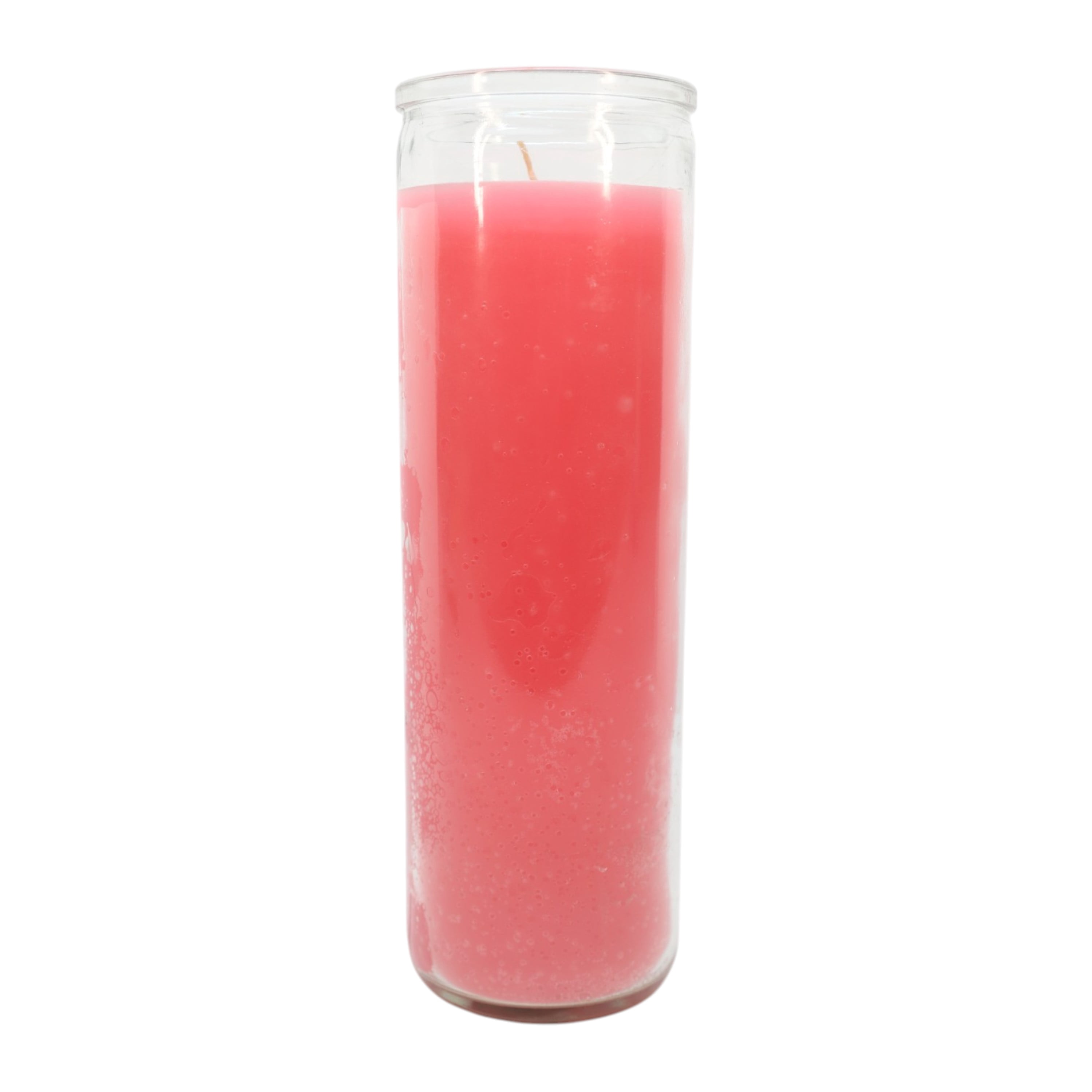 (2 pack) MagicLight Religious Candles 16 oz - Clear Glass Jar, Unscented Pink Wax