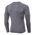 thumbnail image 3 of BXINGOHAI Mens Sport Sweatshirt Quick Dry Pullover Shirts Crewneck Fitness Long Sleeve Tops Lightweight Basic Solid Crewneck Sweatshirts For Workout Today Sales Gray,M, 3 of 3