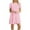 2-Pink, variant on Womens Dresses,Women Casual Short Sleeve O-Neck Print Ladies Loose Mini Dress