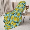thumbnail image 3 of Gaeub Lemon Print Flannel Throw Blanket, Home Fleece Throw Blanket for Couch or Bed,Decorative Blankets,Lightweight Fuzzy Flannel Blanket-40"x30", 3 of 6
