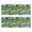 Rooster and Sky Blue Pattern, variant on Rooster and Pumpkin Green Pattern Anti Fatigue Kitchen Rugs Set Of 2, Non Slip Washable Decorative Floor Mats for Sink Laundry and Home Use, 17"x47"