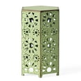 thumbnail image 5 of Crackle Iron Patio Table - 14.62"d X 14.62"w 22.44"h, Cut Out, Lightweight Option Side Table, Out Garden Decor, 5 of 5