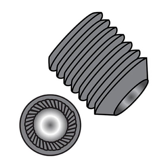 M4X8 Metric Socket Set Screw Knurl Cup Point Plain Imported (Pack Qty 50) BC-M408SSCKI