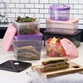 thumbnail image 5 of Casa Origin Microwavable Food Containers with Lid, 2 Pieces - Square (Pink), 5 of 8