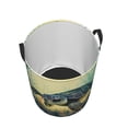 thumbnail image 3 of Fotbe Watercolor Turtle3 Laundry Basket with Handles, Waterproof Large Laundry Hamper, Wash Bag for Corner Dorm, Rolling Laundry Basket with Handles-Medium, 3 of 8