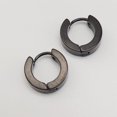 thumbnail image 1 of Aros/pendientes criollos en acero quirúrgico. (1 par) (negro) negro, 1 of 5