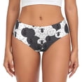 thumbnail image 1 of Fotbe Black And White Sheeps Calzones Estampados para Mujer – Ropa Interior de Algodón, Cómoda, Suave y Elástica-Large, 1 of 6