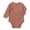 Brick Red, variant on Baby Kimono Bodysuits Organic Cotton Side Snap for Baby Boys & Girls(Grey,6-12 Months)