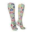 thumbnail image 3 of KLL Cartoon Flowers Print Cool Socks Men's Women's Crew Socks Funny Crazy Novelty Stockings, 3 of 8