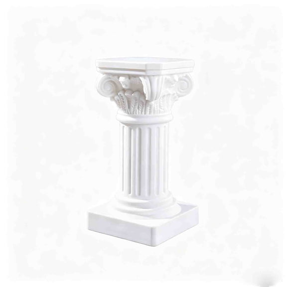 WSZZL Elegant Roman Column Candle Holders, Set of 3 Pillars, Intricate Corinthian Design, Perfect for Home Decor and Photography Props, Ideal for Vintage or Classical Styles, White