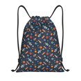 thumbnail image 1 of Xecao Spaceships And Stars In Outer Space Pattern Sports Drawstring Backpack - String Swim Gym Bag with Wet Proof Pocket for Women&Men-Small, 1 of 6