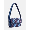 thumbnail image 2 of Free Assembly Women's Beaded Argyle Flap Shoulder Bag, Blue, 2 of 6