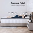 thumbnail image 2 of Full Size Mattress, 10 Inch Luxury Full Mattress in a Box, Cooling Memory Foam Mattresses with Individual Pocket Coils, Pressure Relief, Medium Firm, Fiberglass Free, 365-Night Trial, 2 of 7