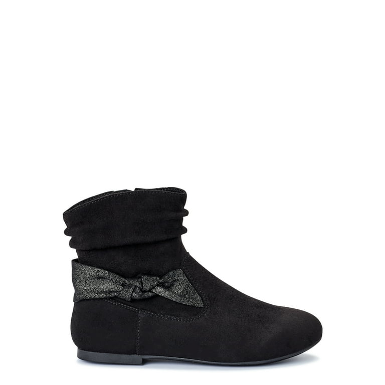 Girls black slouch boots 2025