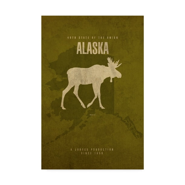Trademark Fine Art 'State Animal Alaska' Canvas Art by Red Atlas Designs - Trademark Fine Art 'State Animal Alaska' Canvas Art by Red Atlas Designs -