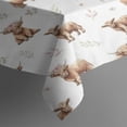 thumbnail image 3 of White Highland Cow Flower Pattern Rectangle Tablecloth 60"x84",Waterproof Polyester Rectangle Table Cloth, Wipeable Spillproof Polyester Tablecloth for Dining, Camping, Indoor and Outdoor, 3 of 5