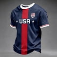 thumbnail image 5 of Zimjoy USA Soccer Jersey Shirts for Men 2026 Country Team Short Sleeve Crewneck International Football Shirt Retro Streetwear Top Wine M, 5 of 5