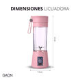 thumbnail image 3 of Procesadora Portátil Mini Vaso Licuadora Shaker Recargable Gaon Rosa, 3 of 5