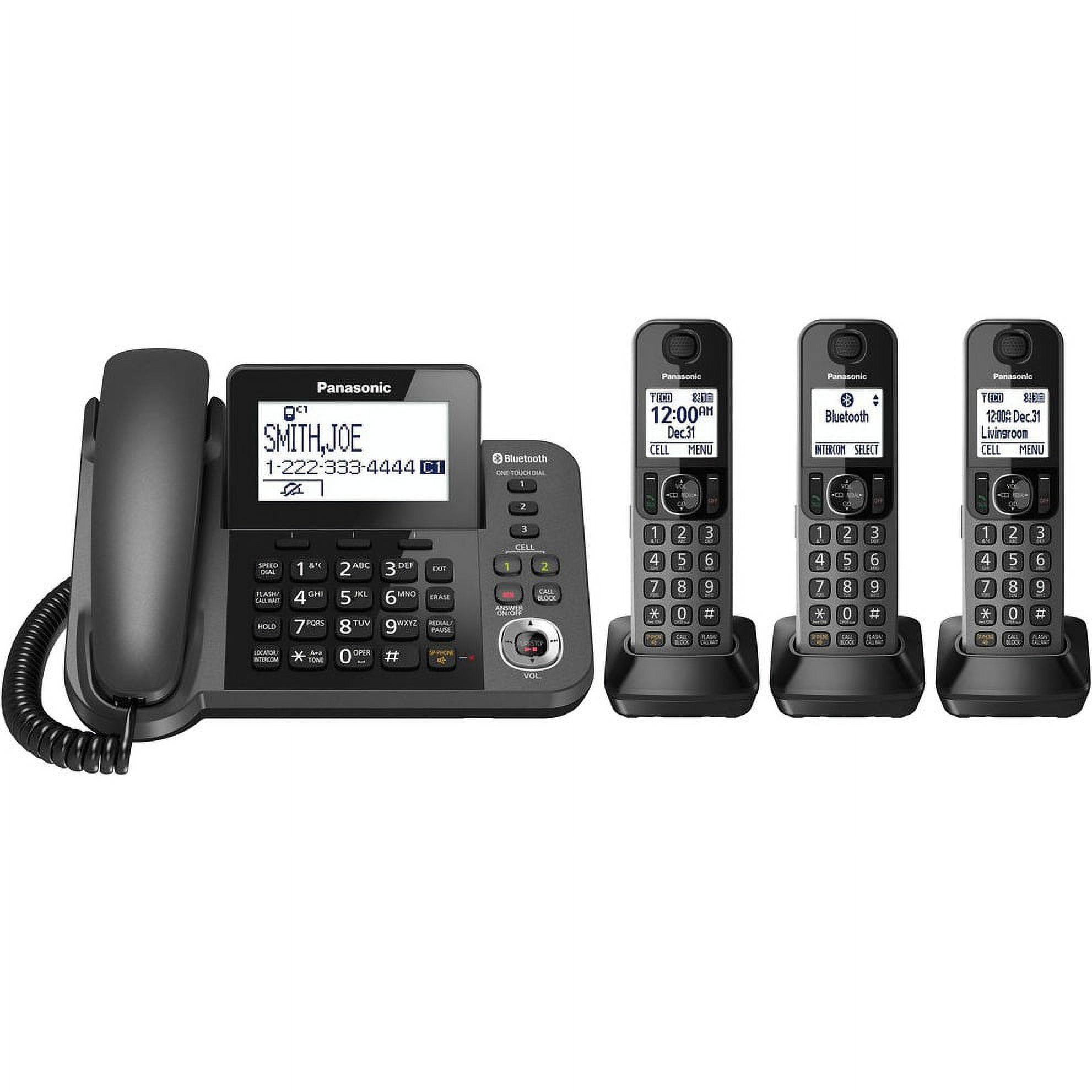 【美品】2022年式　Panasonic 335ℓ Panasonic KX-TGF383M DECT 3-Handset Landline Telephone - Walmart.com