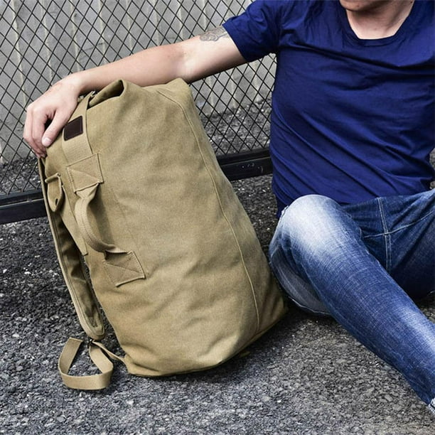Khaki top backpack mens