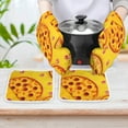 thumbnail image 6 of Fun Pizza Oven Mitt And Pot Holder Set Oven Glove for Kitchen Baking Cooking Grilling, 6 of 6