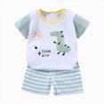 thumbnail image 4 of KPOPLK Toddler Baby Boy Summer Shorts Set Sleeveless Graphic Tank Top Casual Shorts 2-Piece Outfit(18-24 Months,White), 4 of 4
