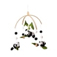 thumbnail image 1 of Cama de hoja de bambú con forma de Panda para recién nacido, juguete para cama de cuna de bebé, campana de madera, cuna móvil para niño pequeño, jugue Hugo Juguetes móviles de cuna musical, 1 of 10