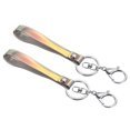 thumbnail image 1 of Unique Bargains Wrist Lanyard for Keys Wristlet Strap Keychain Silver Keyring, Black 2 Pack, 1 of 5