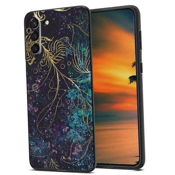 Compatible with Samsung Galaxy S22+ Plus Phone Case, forest-floral-3 Case Silicone Protective for Teen Girl Boy Case for Samsung Galaxy S22+ Plus