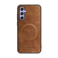 thumbnail image 2 of ELEHOLD PU Leather Case For Samsung Galaxy A15 Slim Magnetic Shockproof Cover, [MagSafe Compatible], [Lens&Screen Protection], Drop protection Case - Brown, 2 of 11
