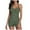 Army Green, variant on PMVFHDE Women One Piece Swimsuit Solid Color Neck Tie Back Firming High Waist Boyshort Bathing Suit Army Green,L