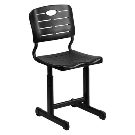 Image result for flash furniture adjustable height black student chair with black pedestal frame