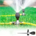 thumbnail image 2 of Metal Lawn Sprinkler for Yard, Automatic Garden Water Sprinkler on Spike Base, Adjustable Brass Sprinkler Nozzle 360 Degree Large Area Coverage for Lawn Grass Patio Garden Irrigation, 2 of 9