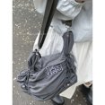 thumbnail image 2 of Bolso de hombro para mujer de tela de nailon, sencillo y moderno, informal, con estampado de letras plisadas, bolso cruzado de gran capacidad, tendencia, 2 of 5