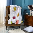 thumbnail image 5 of NTBAY Flannel Fleece Bed Blanket, Colorful Printed Fuzzy Soft Blanket, 78"X90", Cartoon Sun, 5 of 5