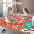 thumbnail image 4 of ODIKA 5'x7' Machine Washable Non-Slip Area Rug, Celestial Interlocking with Starburst Accents High Traffic Rug, Red, 713869, 4 of 5