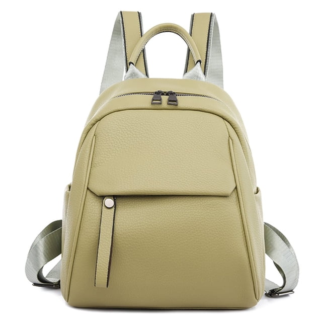 Women Backpack Large Capacity Fashion PU Leather Student Backpack (L Pink)