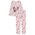 thumbnail image 6 of FOR U DESIGNS Pink Flower Butterfly Pajama Sets for Women 2 Piece Pants and Tops Size 6XL Long Sleeve Nightwear for Women Sleepwear Sets for Women with Pockets, 6 of 6