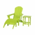 thumbnail image 6 of WestinTrends Malibu 3-Piece set classic Adirondack chair with ottoman and a small coffee table (1 seater), Lime, 6 of 13