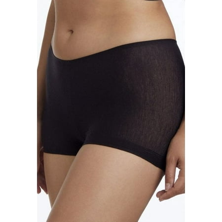 Women s TC Fine Intimates A4-146 Cotton Modal Boyshort Panty (Black XL)