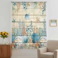 thumbnail image 2 of Vintage Beige Coastal Sheer Curtains 72" Long, Summer Beach Starfish Shell Coral Nautical Light Filering Curtains, Breathable Simi Curtain Privacy Drapes for Living Room Bedroom Window Treatment, 2 of 9