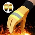 thumbnail image 3 of Guantes ignífugos Dinheiro para asar a la parrilla, guantes de piel de vaca para asar, 3 of 5
